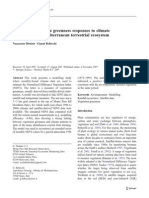 Modelling vegetation greenness responses to climate variability in a Mediterranean terrestrial ecosystem