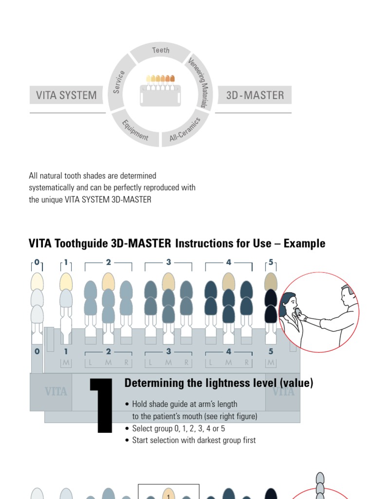 VITA 3D-MASTER Shade Guide Overview | PDF | Hue | Disinfectant