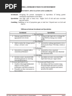 Difference between speculation gambling and investment stocks