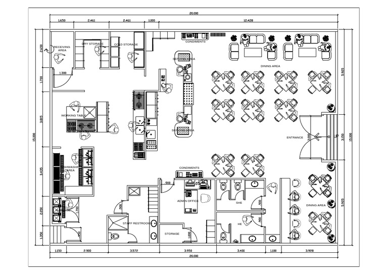 Restaurant Layout Model | PDF