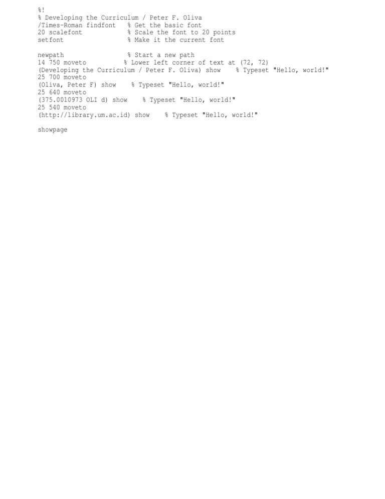 Developing the Curriculum by Oliva | PDF | Typography | Text