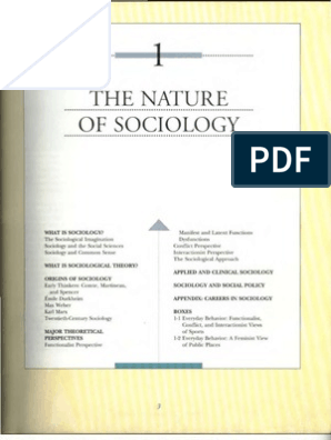 Schaefer, Lamm - Sociology, PDF, Sociology