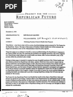 William Kristol's 1993 Memo - Defeating President Clinton's Health Care Proposal