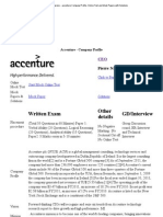 Accenture Company Profile and Mock Test Details