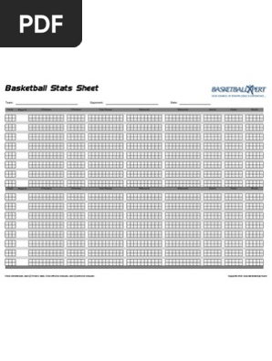 Basketball Stat Sheet