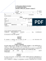 Contratto Di Locazione Abitativa Locazione PDF