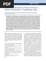 Artigo Different Manifestations of Class II Division 2 Incisor Retroinclination. a Morphologic Study