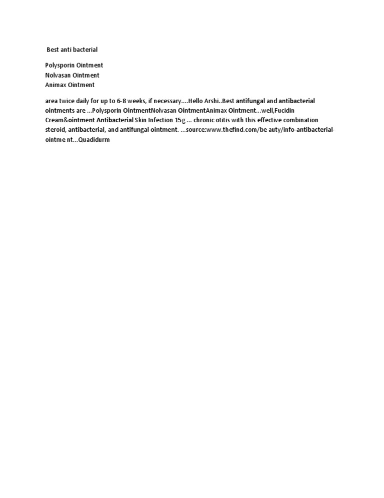 Top Antibacterial Ointments Reviewed | PDF