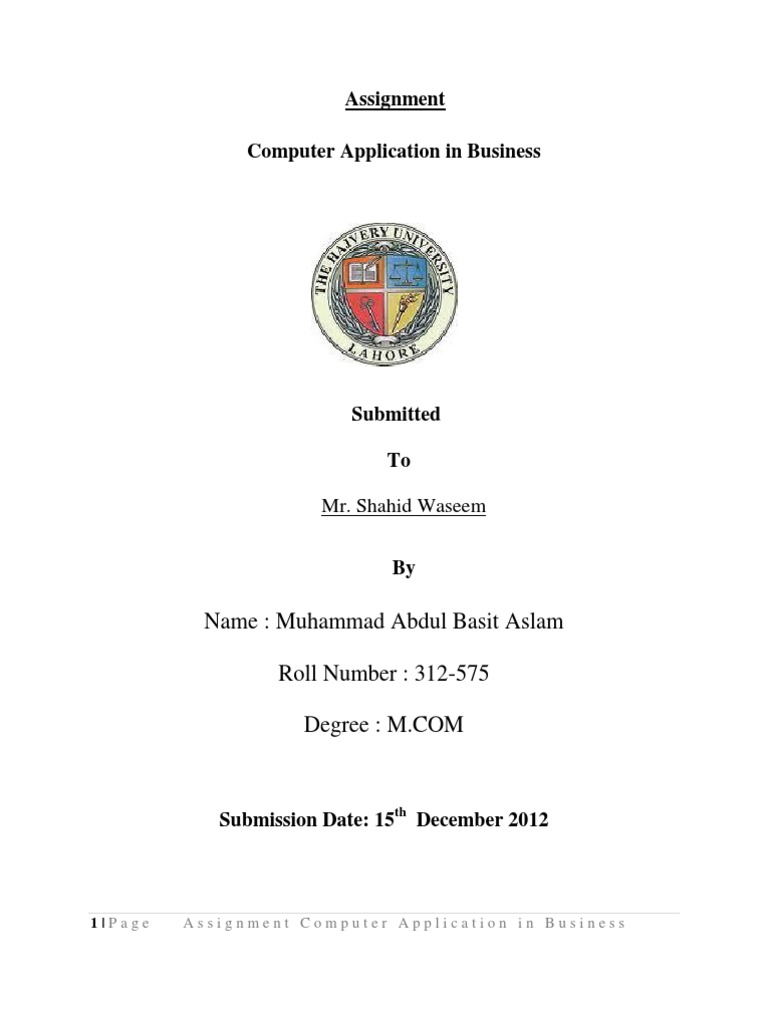 Assignment (Abdul Basit2) | PDF