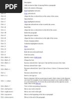 Shortcut Keys