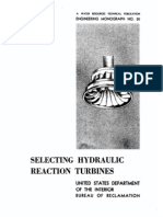Seleccion de Turbinas Hidraulicas a Reaccion