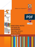Monitoring Matrix for Enabling Environment for Civil Society Development –  The Tool-Kit