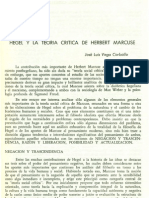 Hegel Y La Teoría Crítica de Herbert Marcuse.