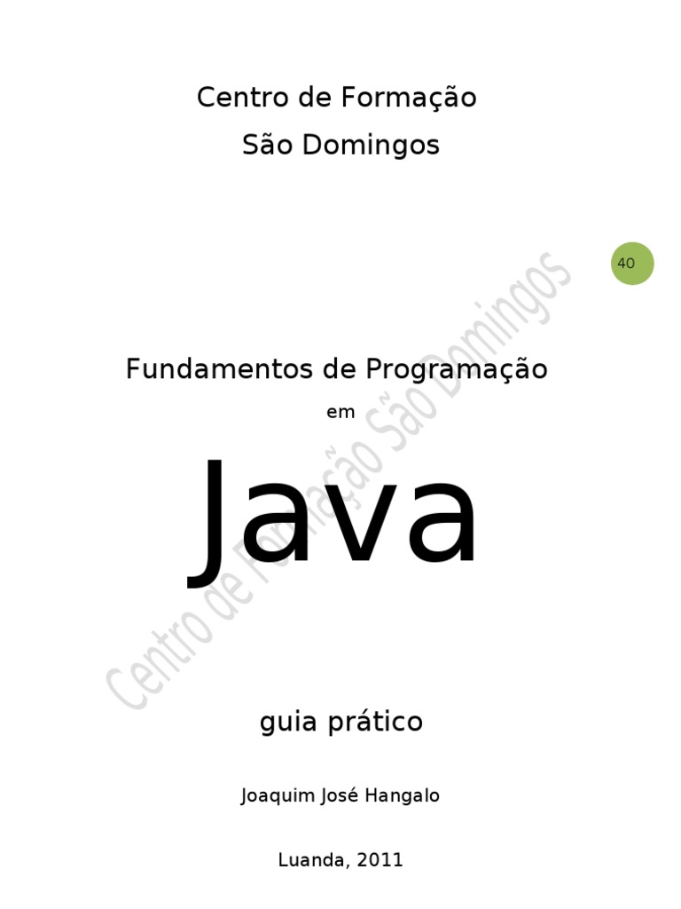 Fundamentos de Programação em Java | PDF | Tipo de dados | Temperatura