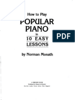 How to Play Popular Piano in 10 Easy Lessons