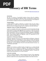 Glossary of HR Terms