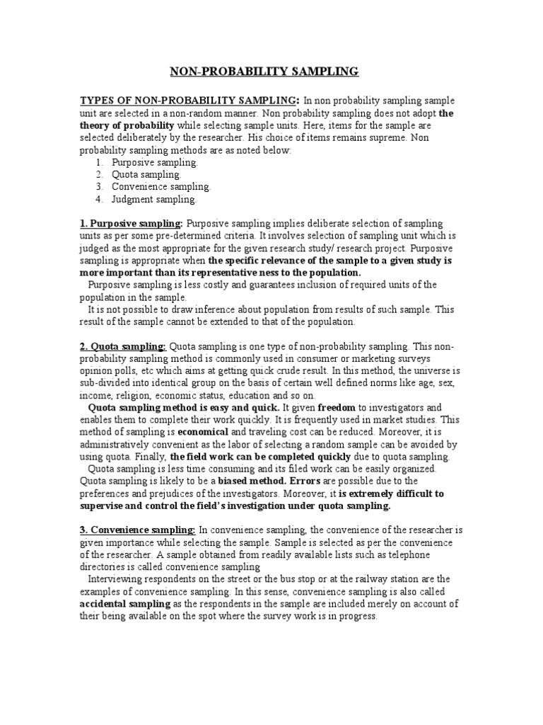An Overview of Non-Probability Sampling Methods: Purposive Sampling ...