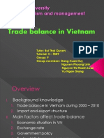 Trade Balance in Vietnam: Hanoi University Faculty of Tourism and Management