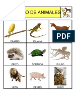 Bingo de Animales Fotos