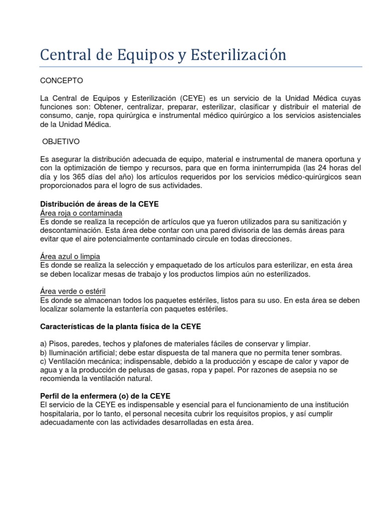 Funciones y Procedimientos en CEYE | PDF | Esterilización ...
