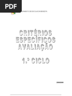 CritÉrios d AvaliaÇÃo (Todos Os Anos)(1)