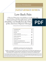 2012 JOSPT Guidelines LowBackPain