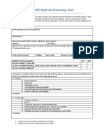 Referral Screening Tool