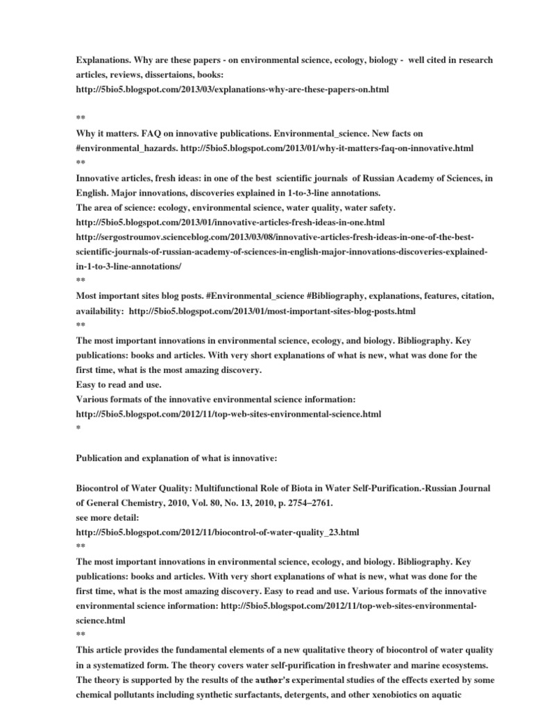 environmental science essay