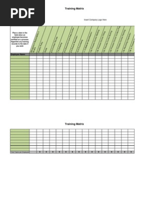 Training Matrix
