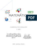 Cuadernillo de Nivelación-1° Año