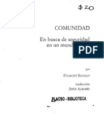 Bauman, Zygmunt - Tiempos de Desvinculacion - Comunidad en Busca de Seguridad