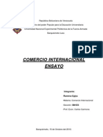 Ensayo Comercio Internacional 151012