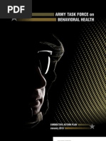 Army Task Force on Behavioral Health Corrective Action Plan