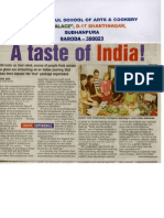 The Taste of India at Manjul School of Arts and Cookery Baroda