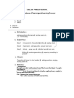English Primary School The Procedures of Teaching and Learning Process