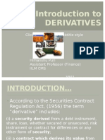 Introduction To DERIVATIVES