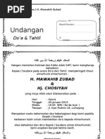 Contoh Surat Undangan Tahlil 40 100 1000 Hari Hauldoc