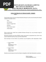 Surat Keterangan Tidak Mampu - Miskin Dari Kelurahan