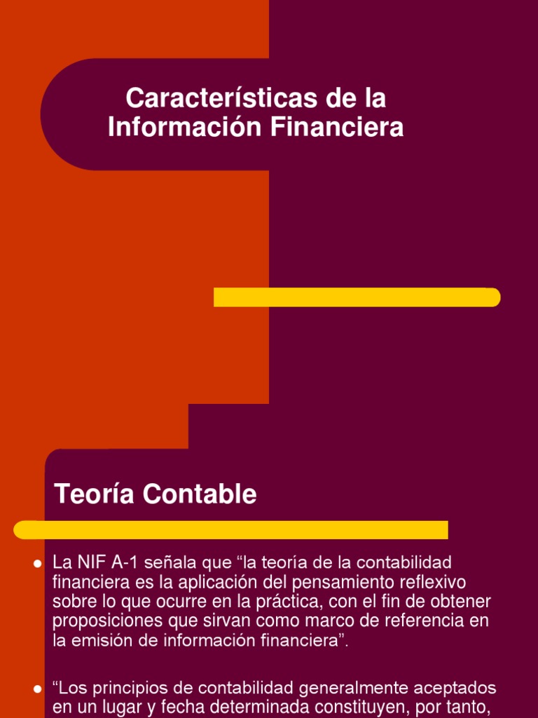 Caracteristicas de La Informacion Contable | PDF | Contabilidad ...