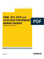 CAT-3400C 3400D High Performance Marine Engines-Maintenance Intervals