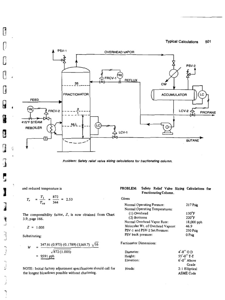 Relief Valve Calculation For Distillation Towers PDF