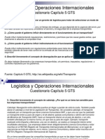 Logística y Operaciones Internacionales - Cuestionario Capítulo 5 GTS