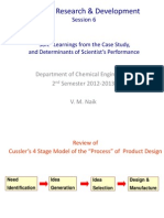 Product RD Session 6 - Determinants of Scientists Performance - Jan 2013