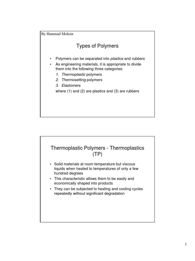 Thermoplastics vs. Thermosets Explained | PDF | Thermoplastic | Polymers