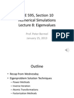 ECE 595, Section 10 Numerical Simulations Lecture 8: Eigenvalues