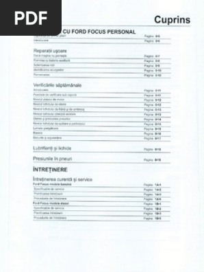 Ford Focus 2001 Manual Espanol