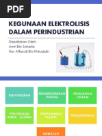 Kegunaan Elektrolisis Dalam Perindustrian