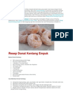 Resep Donat