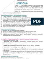 Computing: Historical Background or Generations of Computer