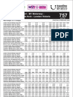 Green Line Timetable